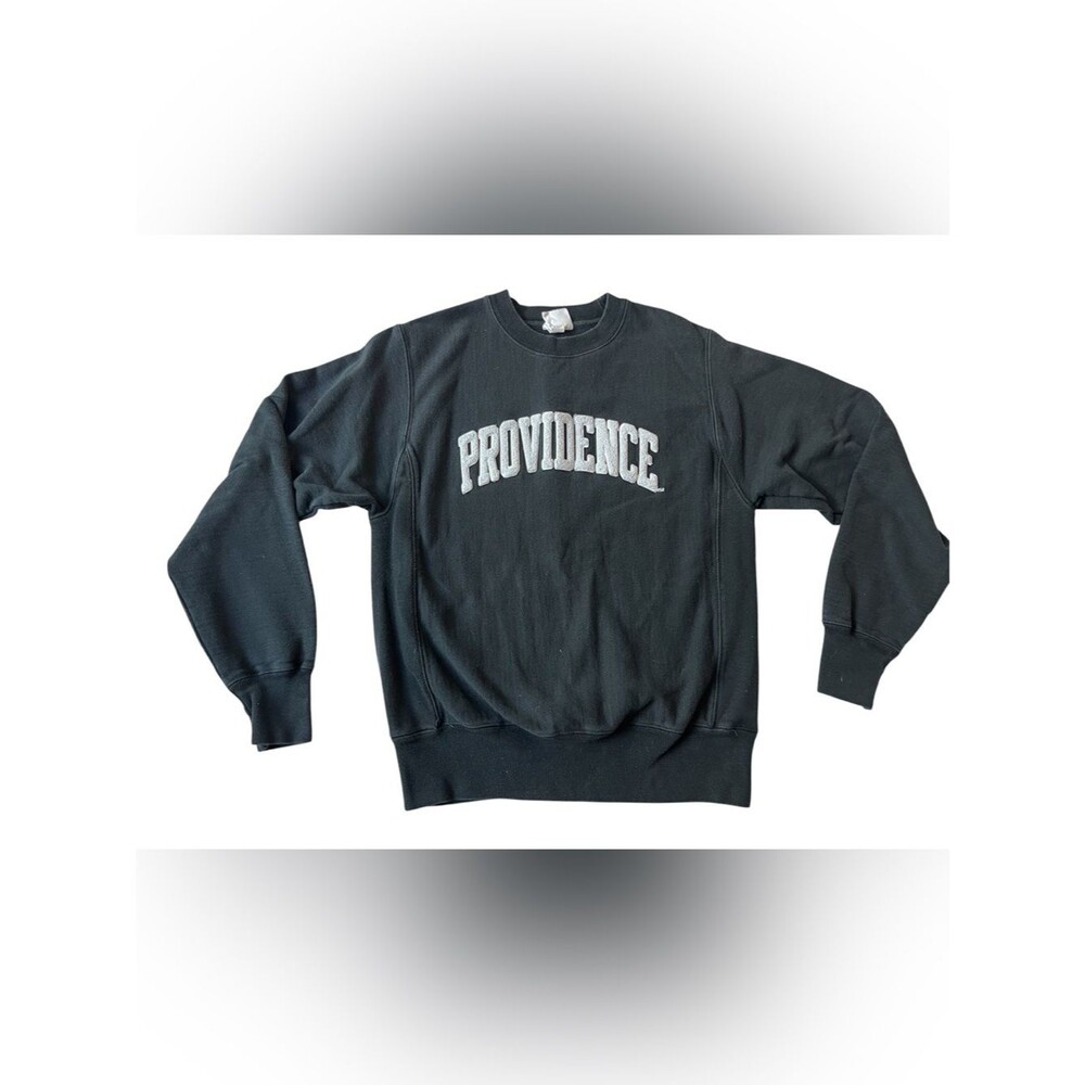 Vintage 90s Champion Reverse Weave Providence Crewneck Sweatshirt Black Small
